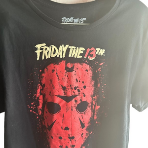 Friday the 13th Men's Red Jason‎ Mask Camp Crystal Lake T-Shirt
